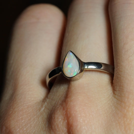 Australian Opal Ring | Sterling Silver | Size 10