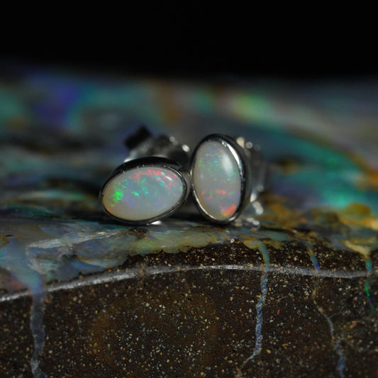 Australian Solid Opal Earrings
