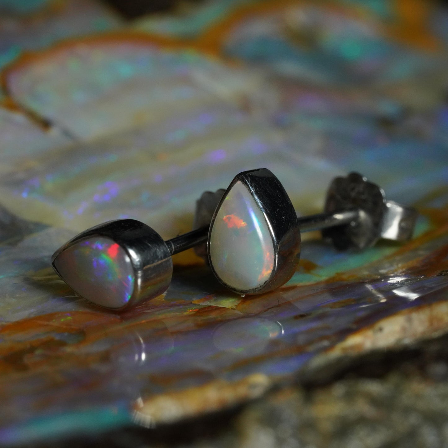 Australian Solid Opal Earrings