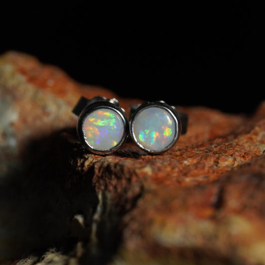 Australian Solid Opal Earrings