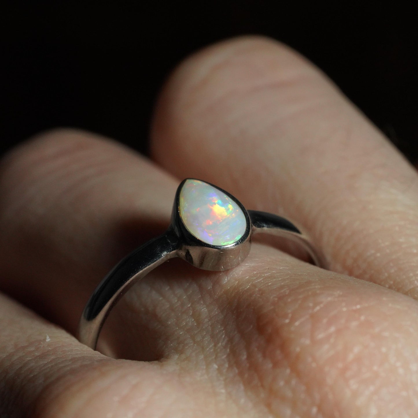 Australian Opal Ring | Sterling Silver | Size 10