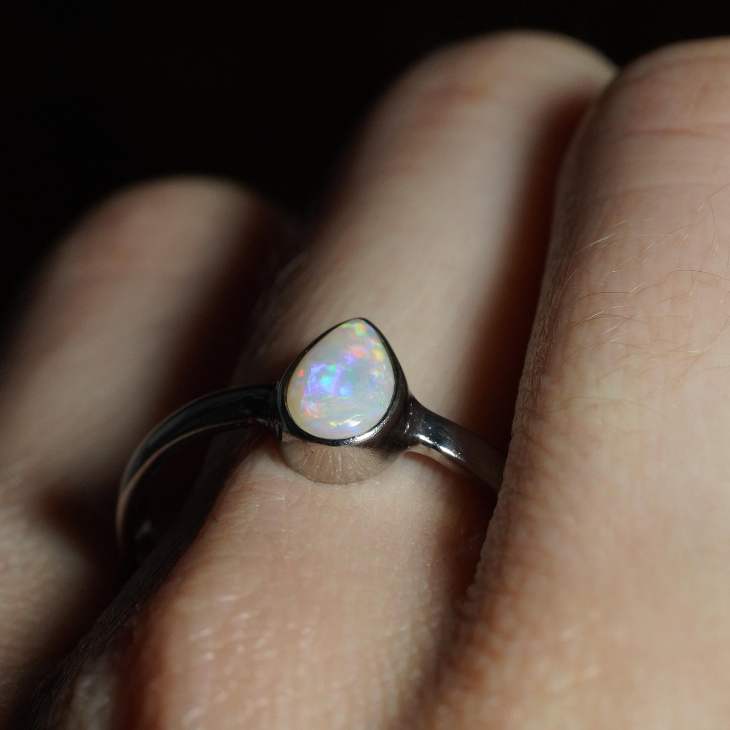 Australian Opal Ring | Sterling Silver | Size 10