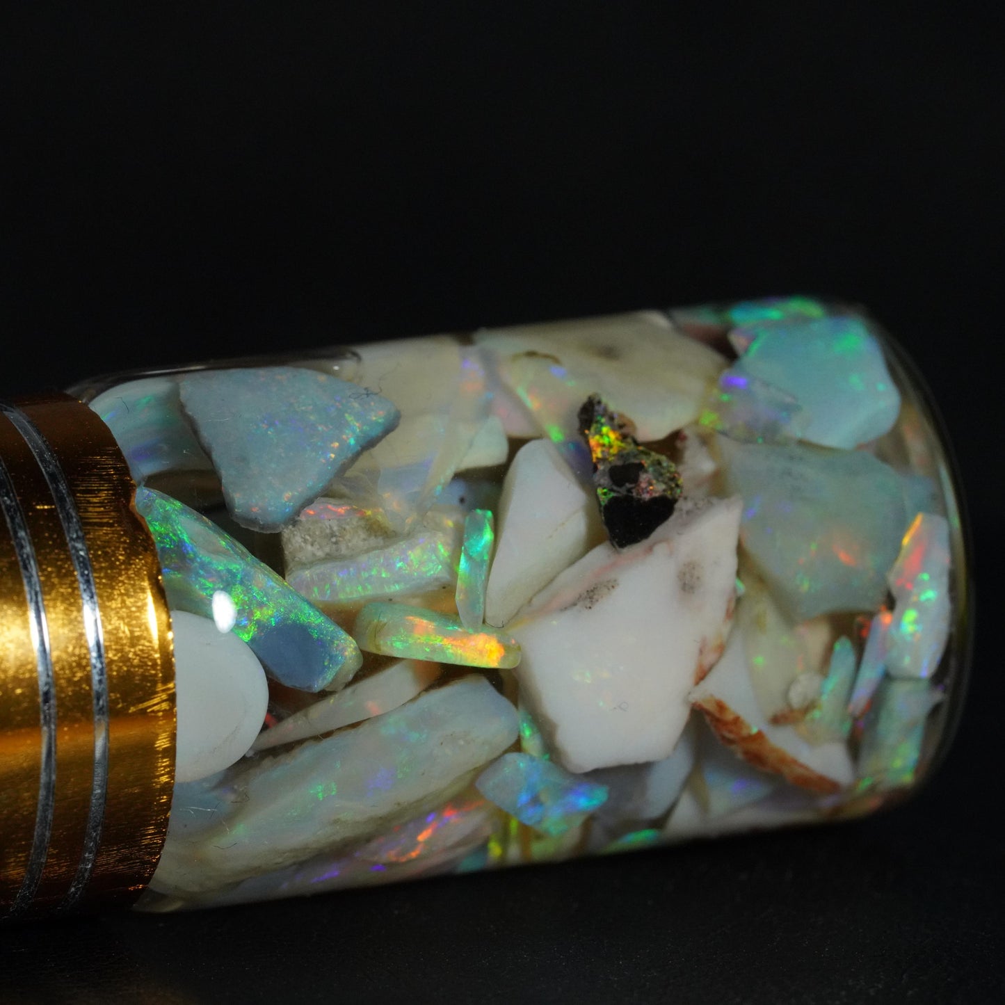 Australian Opal Chip Jar
