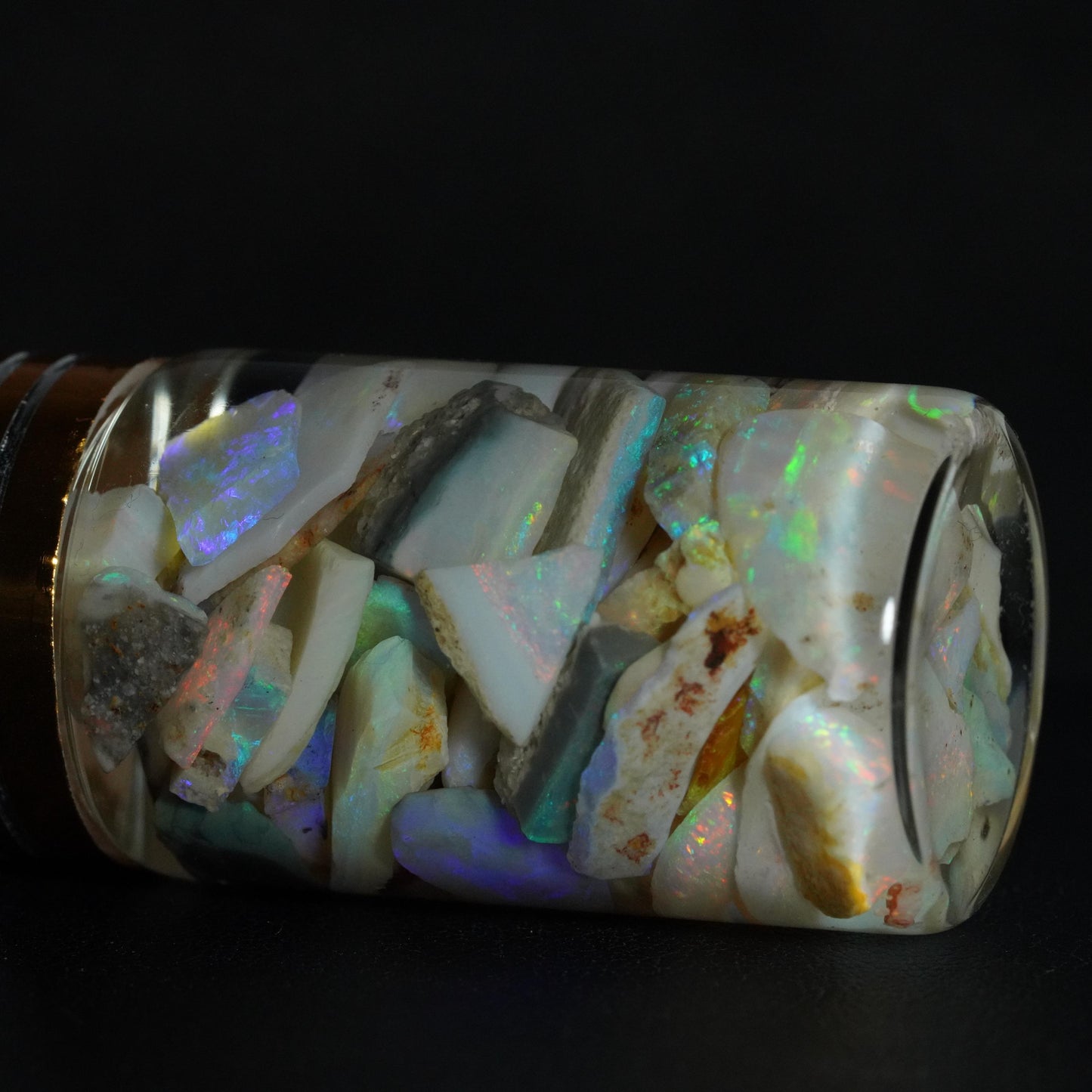 Australian Opal Chip Jar