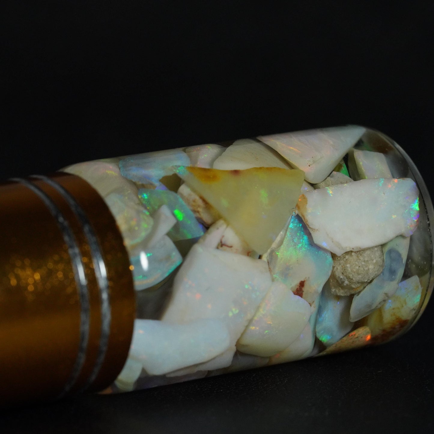 Australian Opal Chip Jar