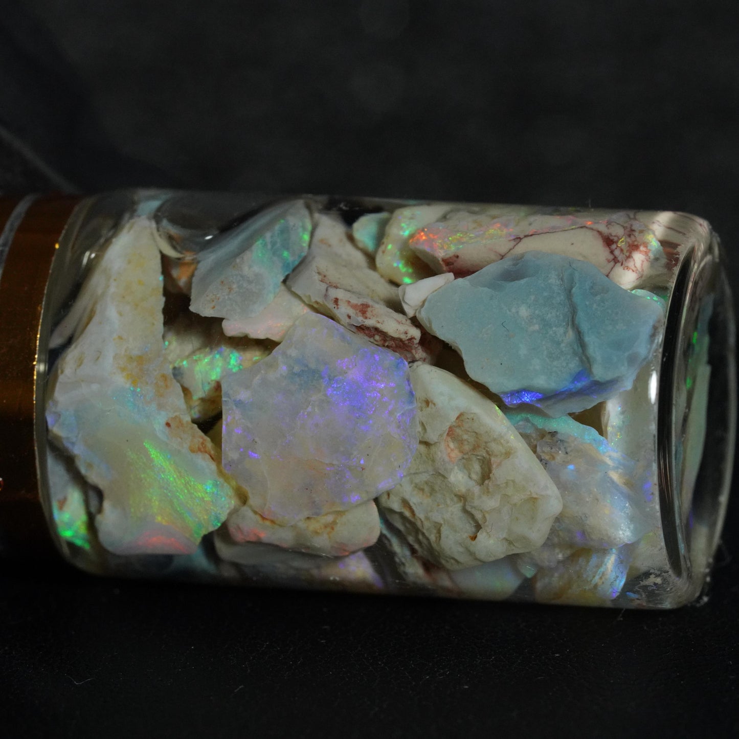 Lightning Ridge Opal Chip Jar
