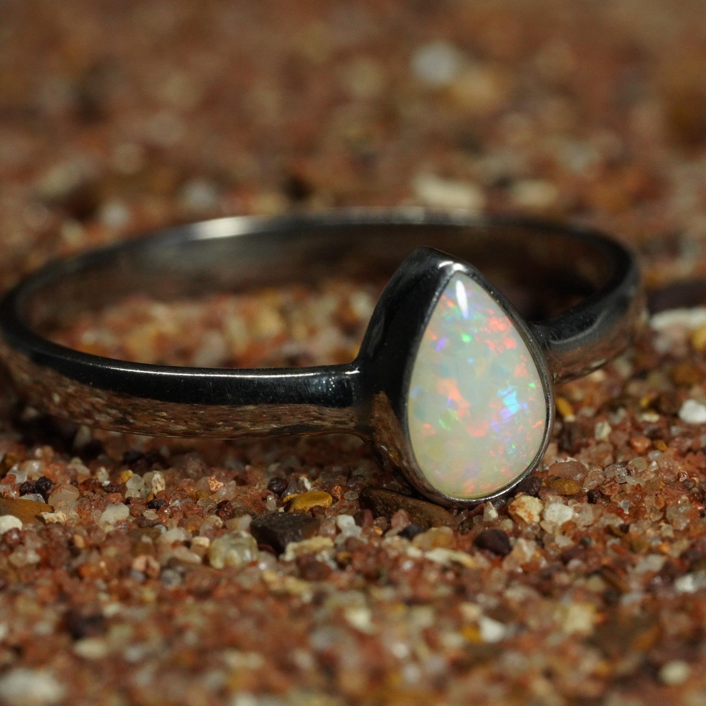 Australian Opal Ring | Sterling Silver | Size 10