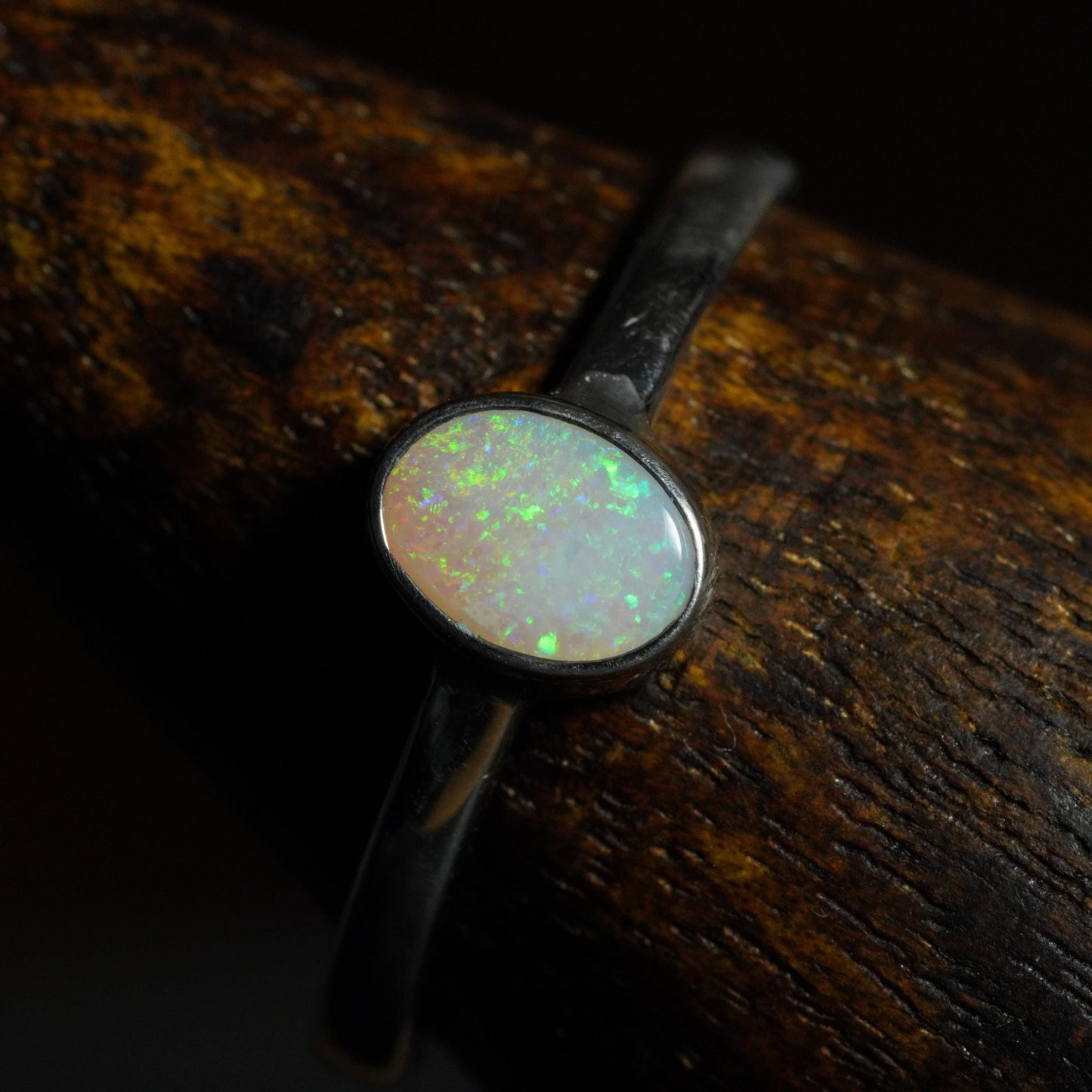 Australian Opal Ring | Sterling Silver | Size 10