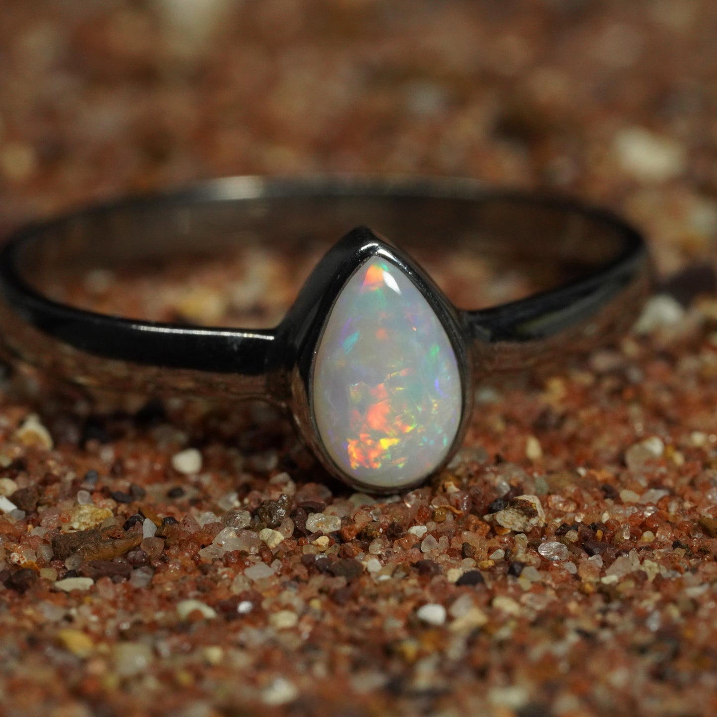 Australian Opal Ring | Sterling Silver | Size 10