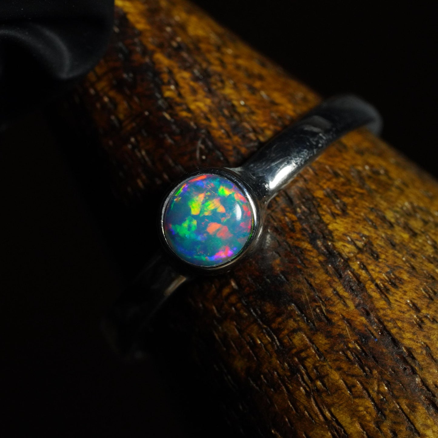 Australian Opal Doublet Ring | Sterling Silver | Size 7