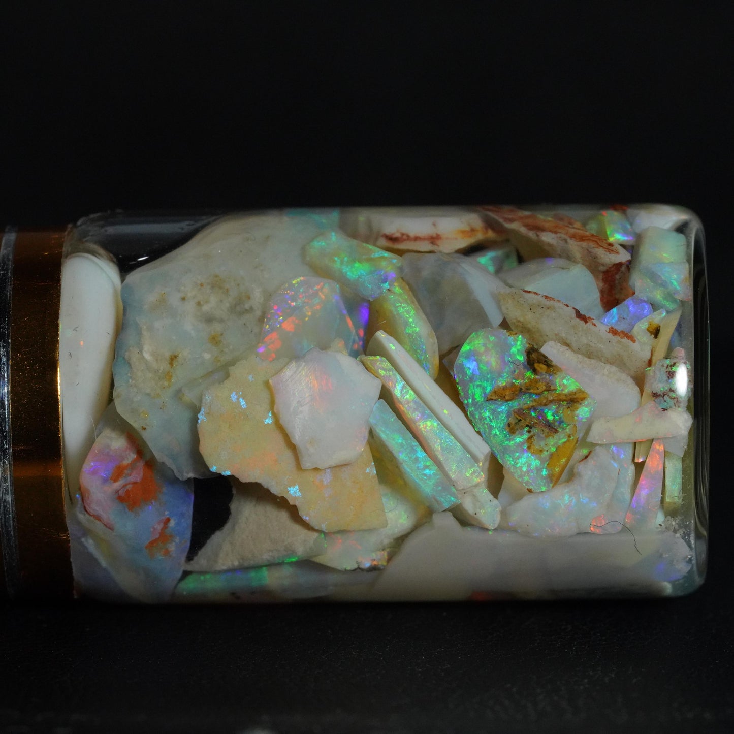 Australian Opal Chip Jar