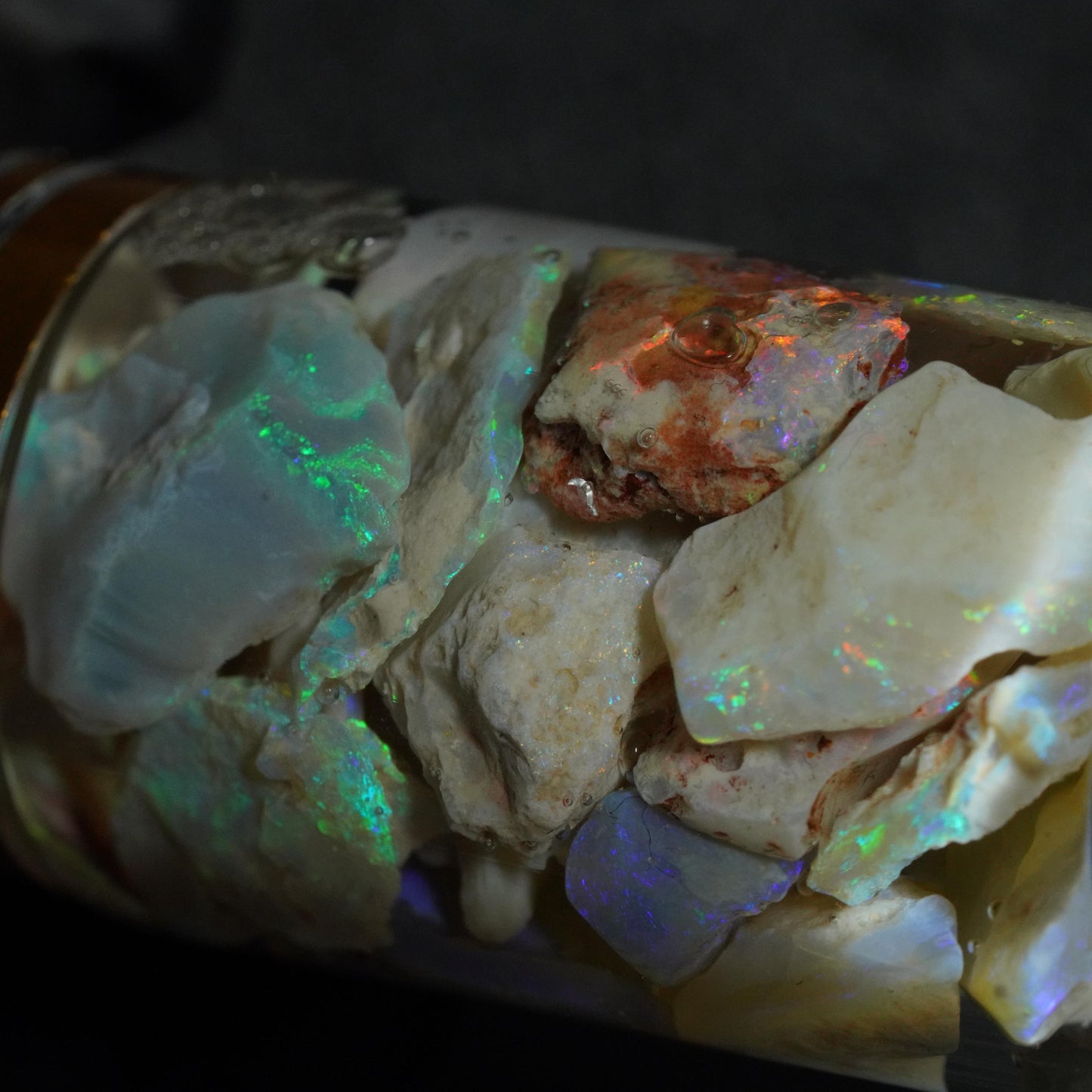 Lightning Ridge Opal Chip Jar