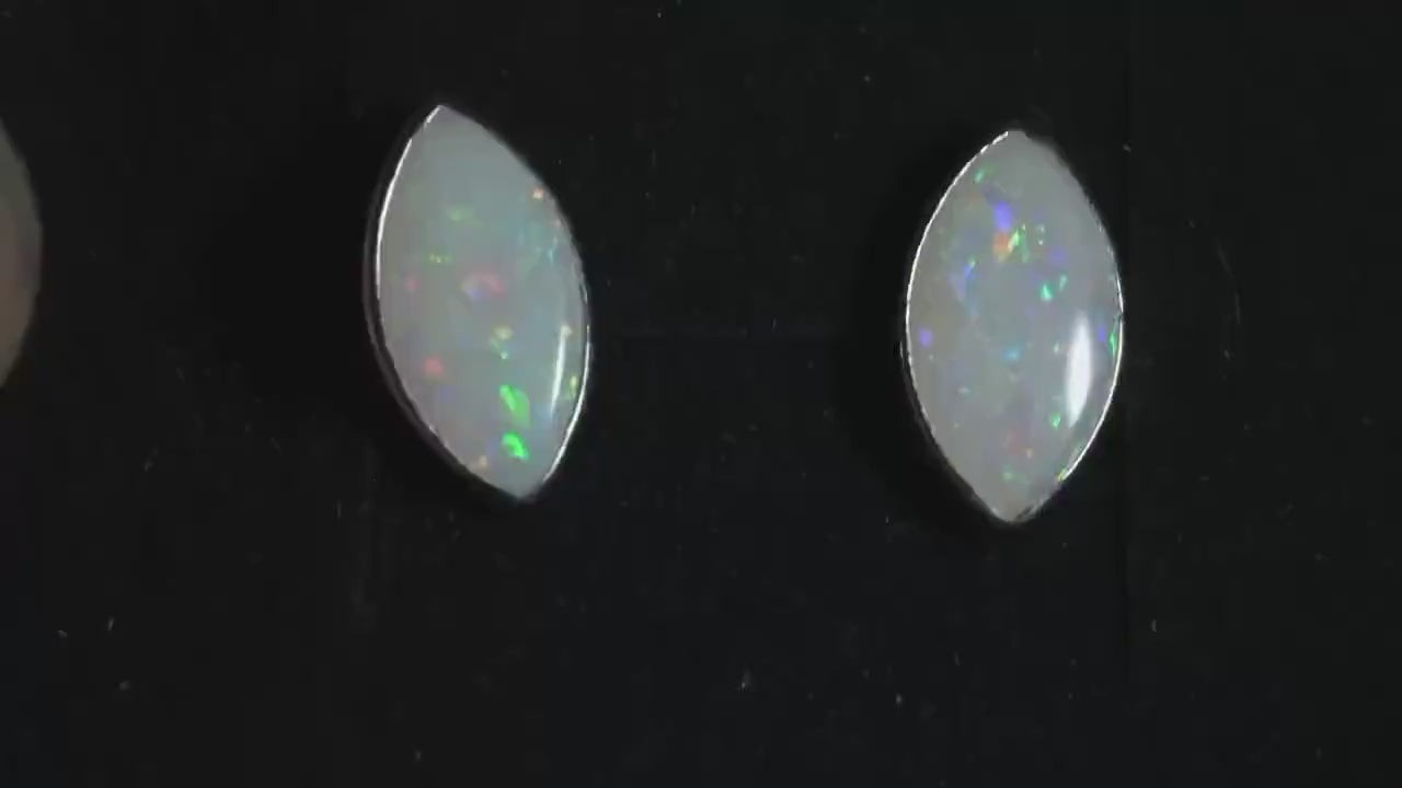 Handmade Australian Opal Earrings – Sterling Silver | Natural Gemstone Jewellery